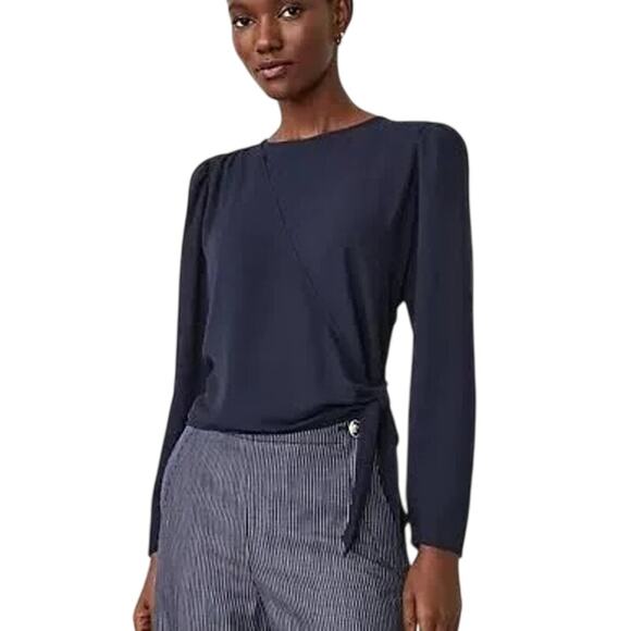 Ann Taylor Tops - Ann Taylor Wrap Blouse in the color Night Sky NWT Size XL